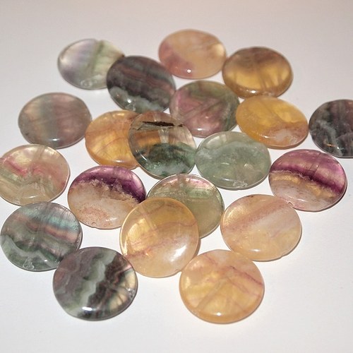 Fluorit knoflík 20x20mm — foto 1