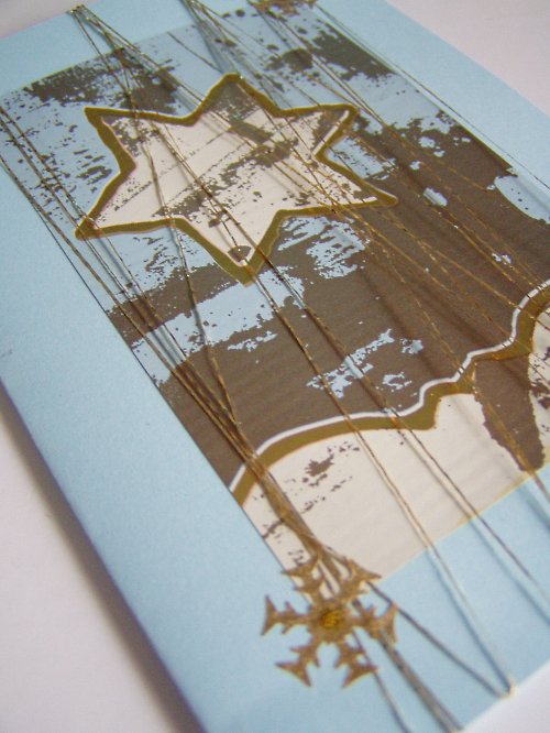 Světle modré vánoční přáníčko A6... — foto 1
