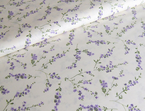Bavlna Levandulová kvítka — foto 1