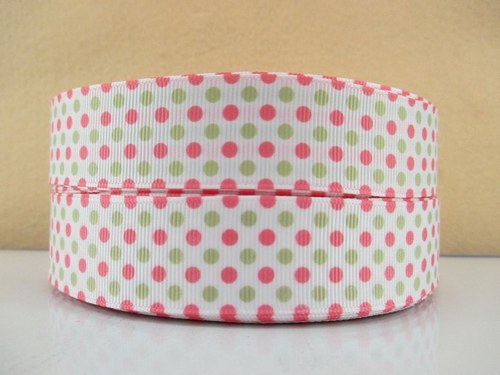 Stuha rypsová š.25 mm: Pastel Dots