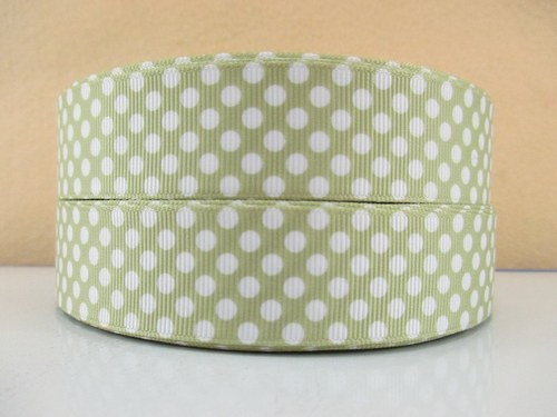Stuha rypsová š.25 mm: Beige Dots