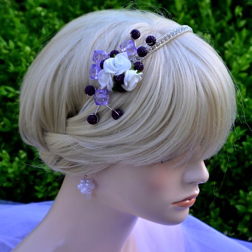 Čelenka do vlasů Shamballa Violet — foto 1