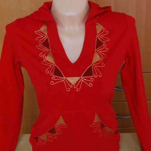Plaménky - malovaná mikina — foto 1