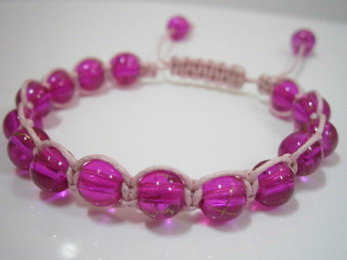 Náramek Shamballa růžový — foto 1