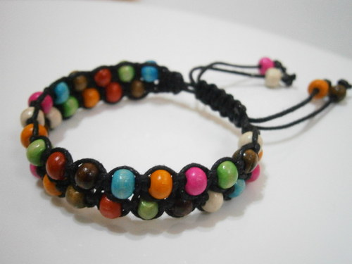 Shamballa náramek barevný — foto 1