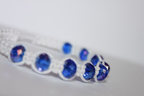 Kousek nebe.. Náramek makramé/shamballa — foto 1