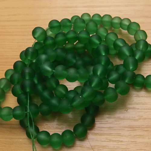 Zmrzlé skleněné kuličky - 6mm