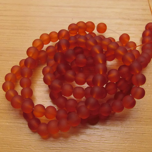 Zmrzlé skleněné kuličky - 6mm