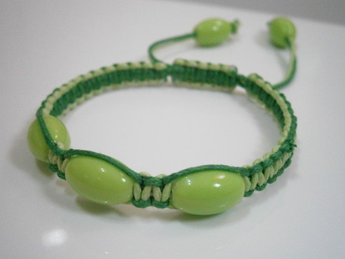 Shamballa náramek zelený — foto 1