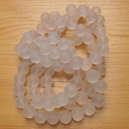 Zmrzlé skleněné kuličky - 10mm