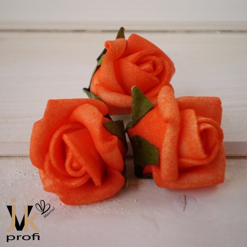 Pěnová růže drobná - tm. oranžová