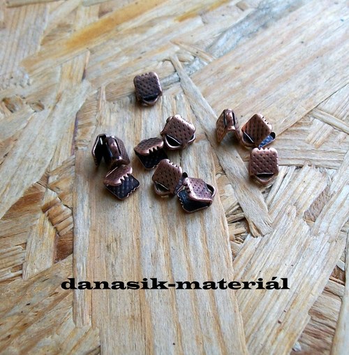 KONCOVKY MĚDĚNÉ SVĚTLÉ 6 mm-6 ks
