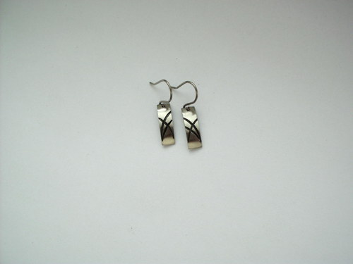 Náušnice s raženým vzorem — foto 1