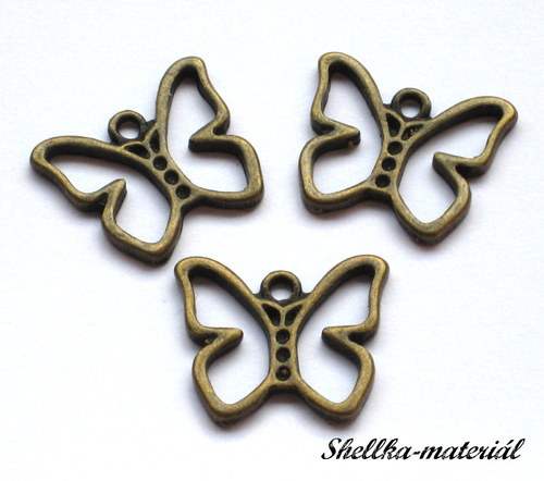 1781.Motýlek/ 19x16mm /2 kusy
