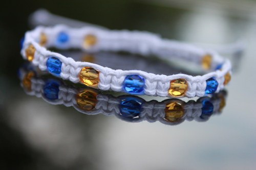 Náramek makramé/shamballa — foto 1