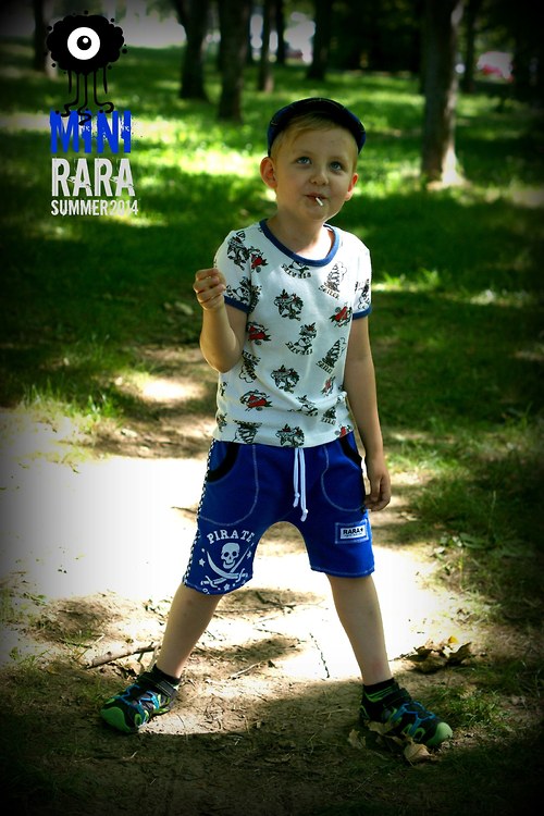 RARA - kraťasy PIRATE modré krátké — foto 1