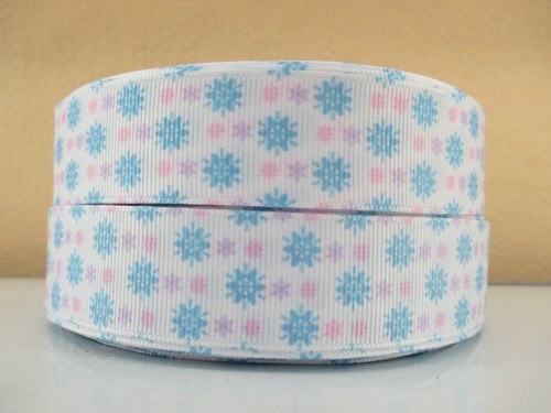 Stuha rypsová š.25 mm: Snowflake