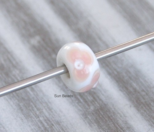 Big hole bead - Červánkové květy — foto 1