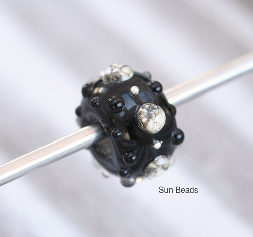 Big hole bead - Mramorové sluníčko — foto 1