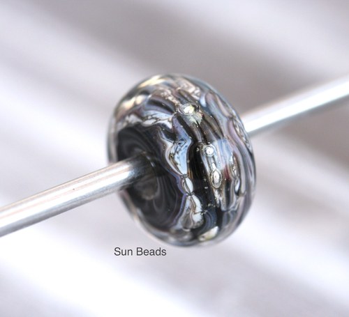 Big hole bead - Melír se stříbrem — foto 1