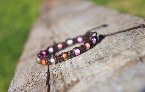 Náramek makramé/shamballa — foto 1