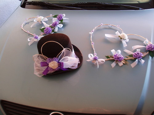 Svatební set na auto