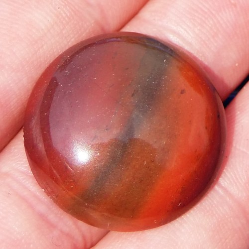 Jaspis duhový - kabošon - 2,5 cm - B44 — foto 1