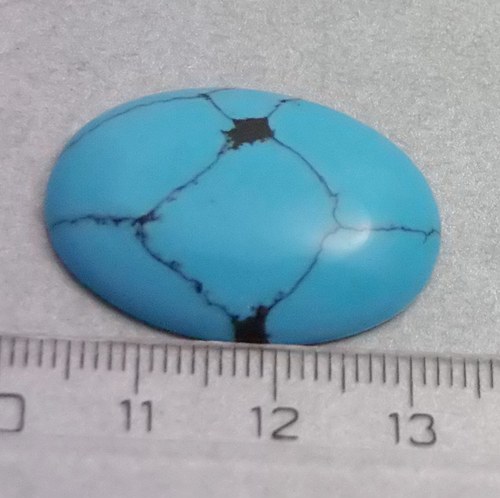 Tyrkenit - kabošon - 2,2 x 3 cm - B58 — foto 1