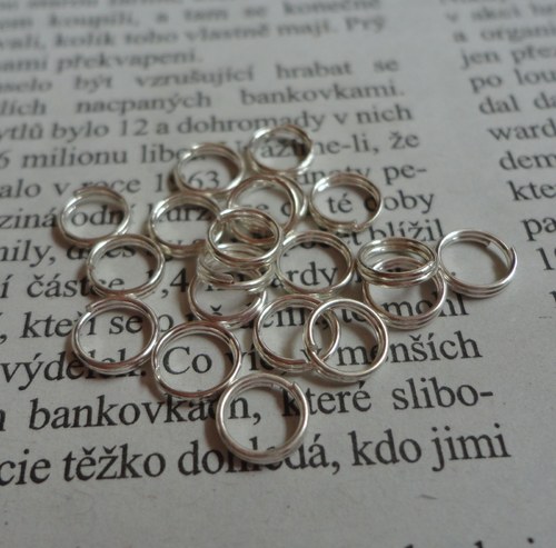 Kroužky dvojité stříbrné