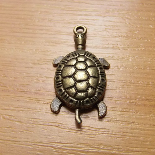 Želvička- starobronz - 30 x 16mm