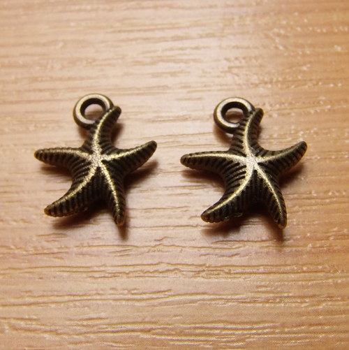 Mořská hvězdice - starobronz - 10mm x 13mm