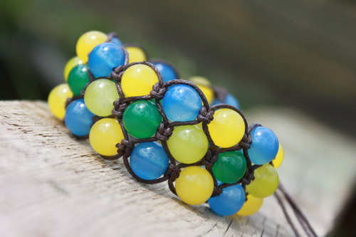 Náramek trojitý / Triple shamballa — foto 1