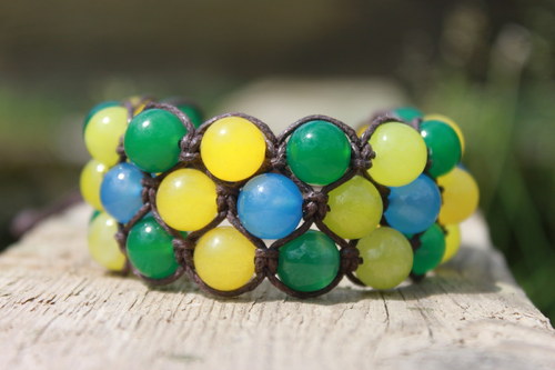 Náramek trojitý / Triple shamballa — foto 1