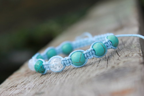 Náramek makramé/shamballa — foto 1
