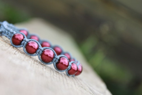 Náramek makramé/shamballa — foto 1