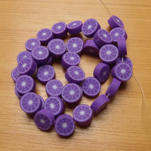 Fimo korálky - ovoce 10 x 5mm
