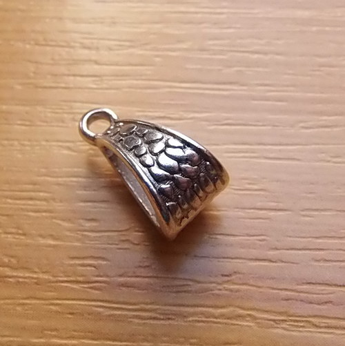 Šlupna - starostříbro - 14,5 x 7,5 mm - 2 kusy