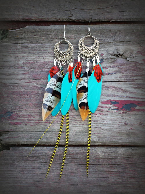 Indian Turquoise Earrings — foto 1