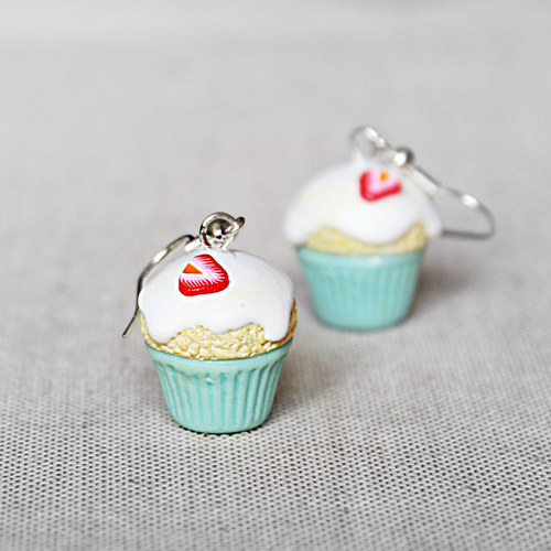 Mint cupcakes s jahůdkami — foto 1