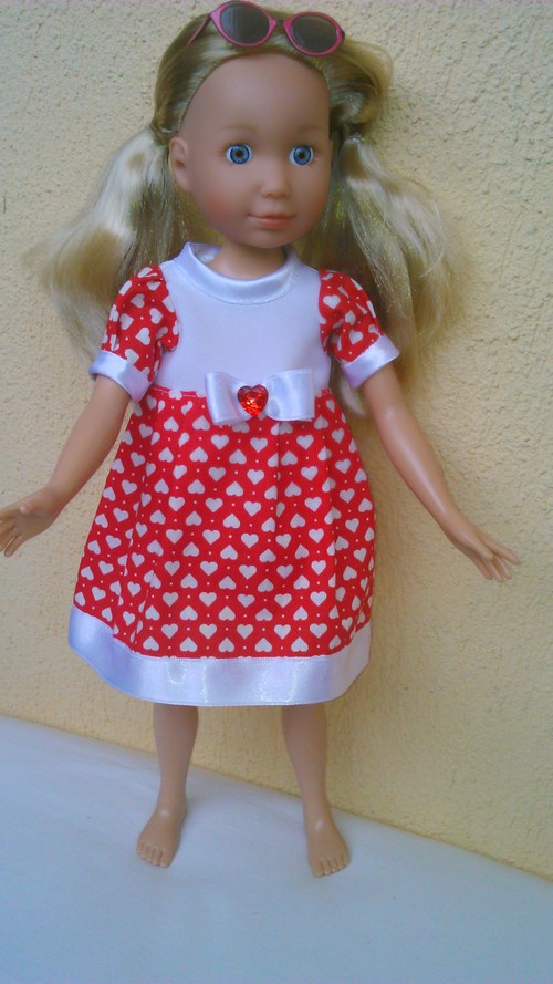 Annabell 42cm - srdíčkové šatičky — foto 1