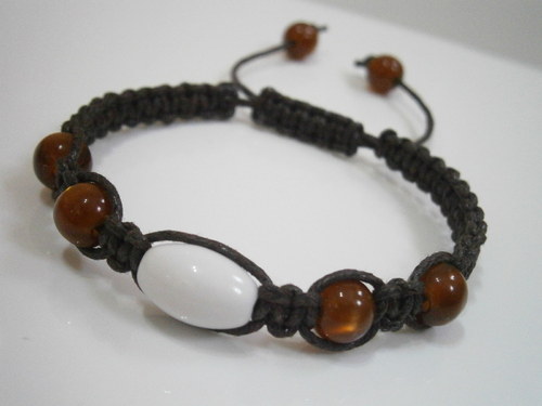 Shamballa náramek hnědý
