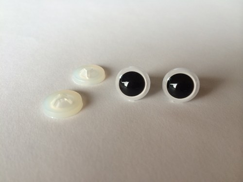 12 mm biele bezpečnostné oči