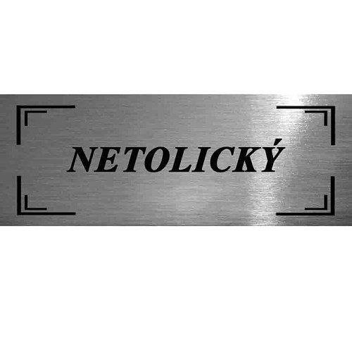Jmenovka na dveře, schránku "Netolický" 8x3cm