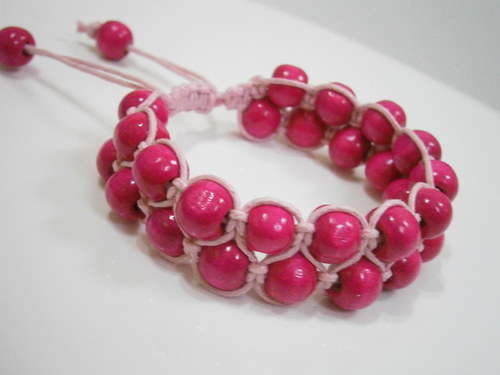 Náramek Shamballa dvojitý růžový