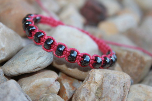 Náramek shamballa/makramé — foto 1