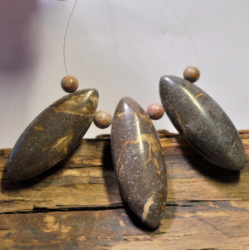 195. Navetka - jaspis, XXL 47x18 mm