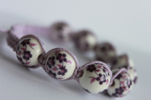 Romantická duše.. Náramek makramé/shamballa — foto 1