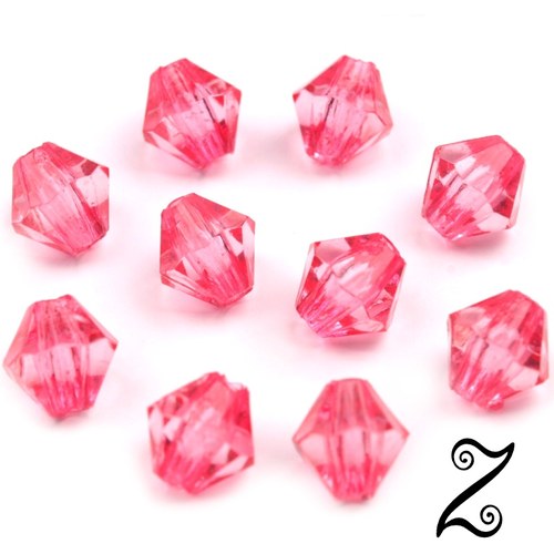 Lucerna, růžová neon, 6 mm (50ks)