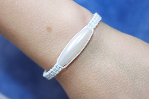 ELEGANCE.. Náramek makramé/shamballa — foto 1