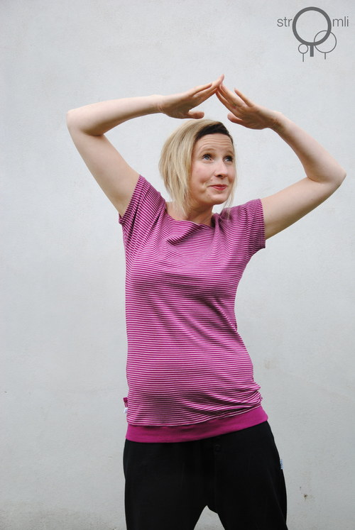 Lila pruhované, vel. XS — foto 1